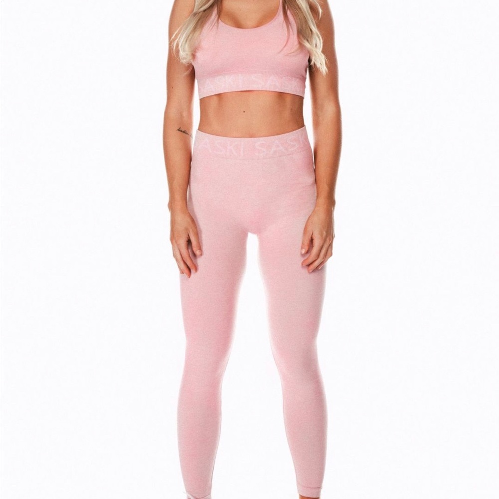 Saski Seamless Heather Pink Set